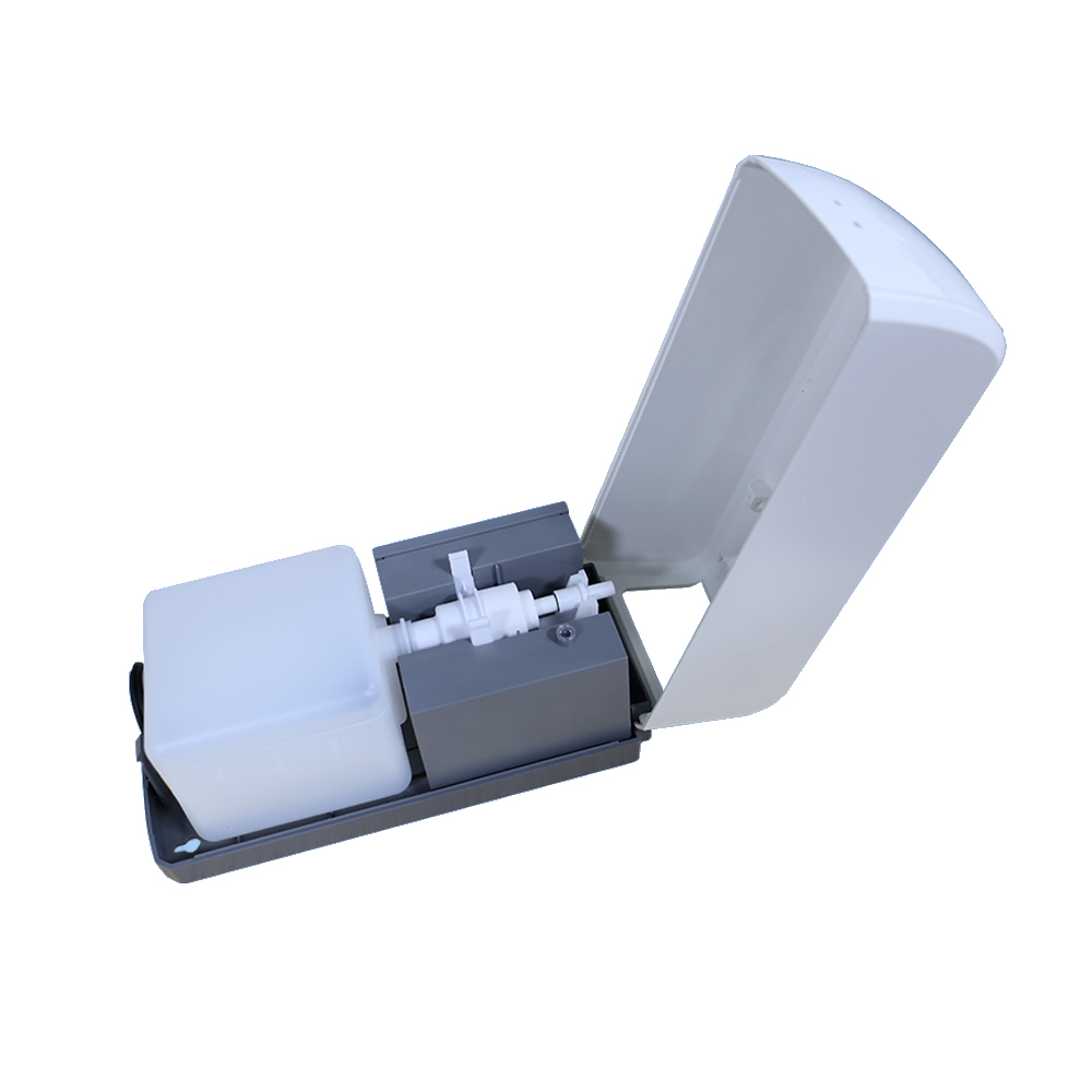 automatischer Desinfektionsspender geöffnet